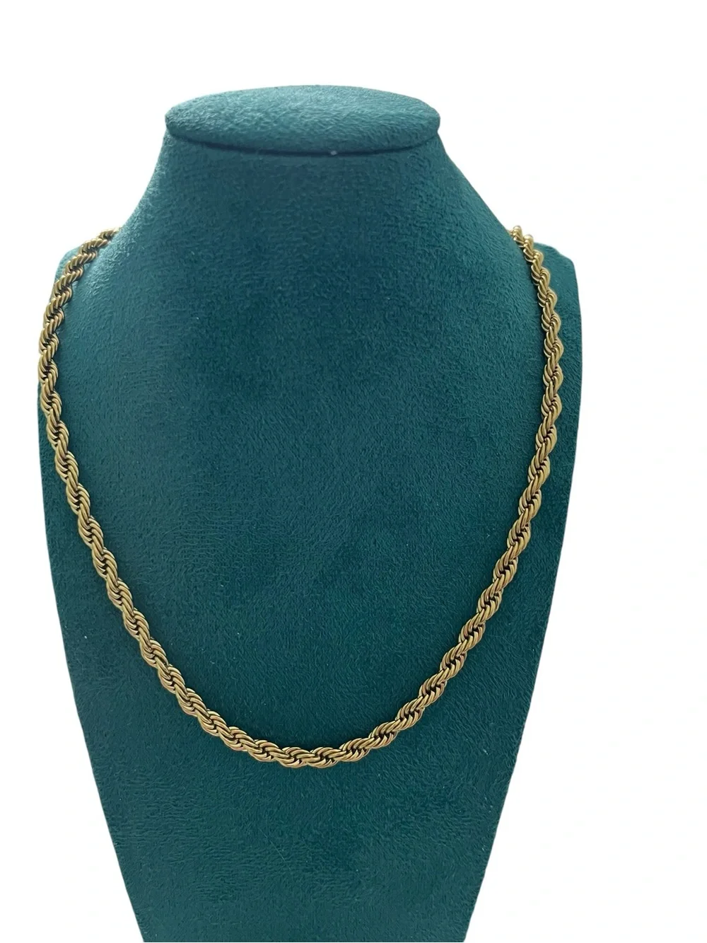 Gold Solid Rope Necklace - 24